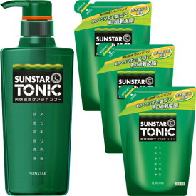 サンスター トニック爽快頭皮ケアシャンプー+詰替え3個セット【お取り寄せ】(4901616107380_397-3)