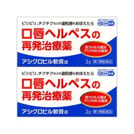 【第1類医薬品】 アシクロビル軟膏α 2g 【2個セット】【メール便】※セルフメディケーション税制対象商品(4987037671402-2)(4987037671402-2)