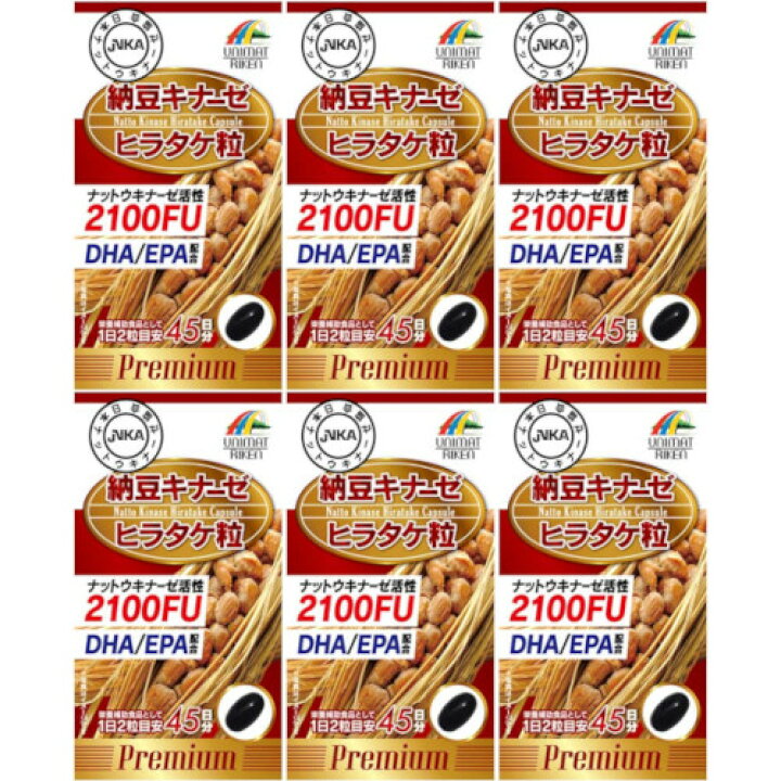 楽天市場】【6個セット】納豆キナーゼ ヒラタケ粒 プレミアム 90粒 