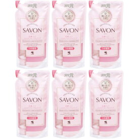 消臭元SAVON つめ替用 洗濯したてふんわりフローラルソープ 400ml【6個セット】(4987072087589-6)