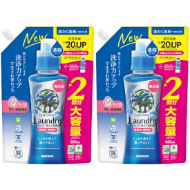 ヤシノミ洗たく洗剤 濃縮タイプ 詰替用 950ml【2個セット】(4973512513435-2)