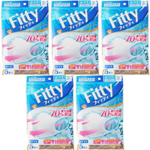 フィッティ ブレステック ふつうサイズ ホワイト 5枚【5個セット】【メール便】(4901957215614-5)