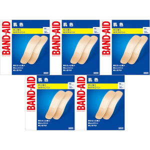 バンドエイドMサイズ 50枚【5個セット】【メール便】(4901730230308-5)