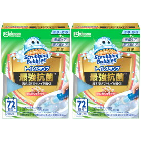 スクラビングバブルトイレスタンプ最強抗菌本体エレガンスフラワー 6回分入【2個セット】(4901609016170-2)