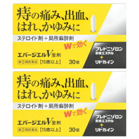 【第(2)類医薬品】エバージエルV坐剤 30個入【2個セット】(4987307240635-2)