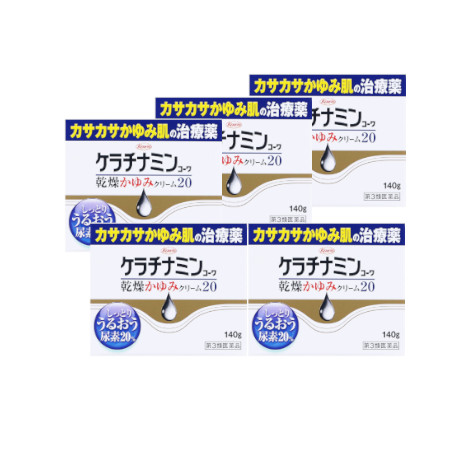 第3類医薬品 日本全国 送料無料 ケラチナミンコーワ乾燥かゆみクリーム２０ 140g 5個セット 安心の定価販売 4987067276103-5 お取り寄せ