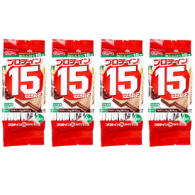 プロテイン15ウエハース（カカオ味）6枚【4個セット】(4902621005289-4)