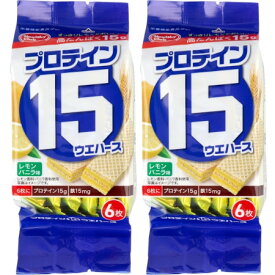 プロテイン15ウエハース（レモンバニラ味）6枚【2個セット】(4902621005296-2)