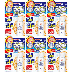 コバエがいなくなるスプレー 80回用 20ml【6個セット】(4987115521469-6)