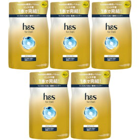 【5個セット】h＆sformen ゴールド2in1 シャンプー つめかえ 300ml(4987176271136-5)