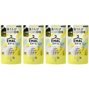 【4個セット】エマール リフレッシュグリーンの香り つめかえ用 360g(4901301453570-4)