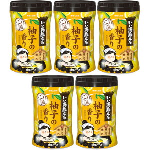 【5個セット】いい湯旅立ちボトル にごり湯 柚子の香り 600g(4901559224892-5)
