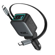 【新商品】102W カーチャージャー 巻き取り アダプター スマホ 充電器 車用充電器 USB Type-C 角度調整 …