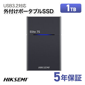 HIKSEMI |[^uSSD OtSSD 1TB Elite-7S ő]x2000MB/s  e y RpNg Ռɋ Type-C Ή 5Nۏ HS-ESSD-Elite-7S-1T