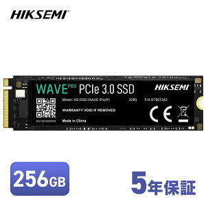 HIKSEMI SSD 256GB M.2 2280 NVMe PCIe Gen3x4 3D TLC NAND Q[~OPC/m[gp\RΉ 5Nۏ HS-SSD-WAVE PRO(P) 256G