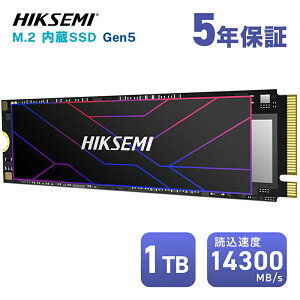 HIKSEMI Gen5 SSD 1TB PCIe 5.0 NVMe M.2 2280 Ǎő14,300MB/sE8,800MB/s 㒴Xg[W 3D TLC