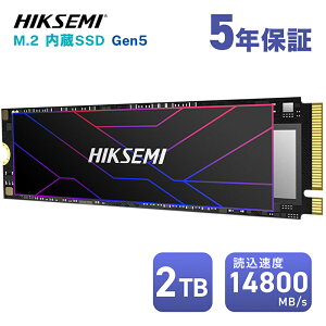 HIKSEMI Gen5 ����SSD 1TB/2TB/4TB PCIe 5.0 NVMe M.2 2280 �Ǎ��ő�14,800MB/s�E����13,200MB/s �����㒴�����X�g���[�W 3D TLC