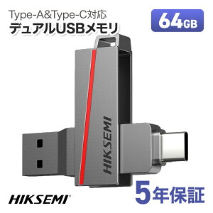 HIKSEMI USB 2-IN-1 USB3.2 Gen1-A/Type-C 360x] fARlN^ Dual Slim series őǂݎ葬xF150MB/s Ot eʕs ^ X}zp OTG  ho ϏՌ ^ѕ֗ 