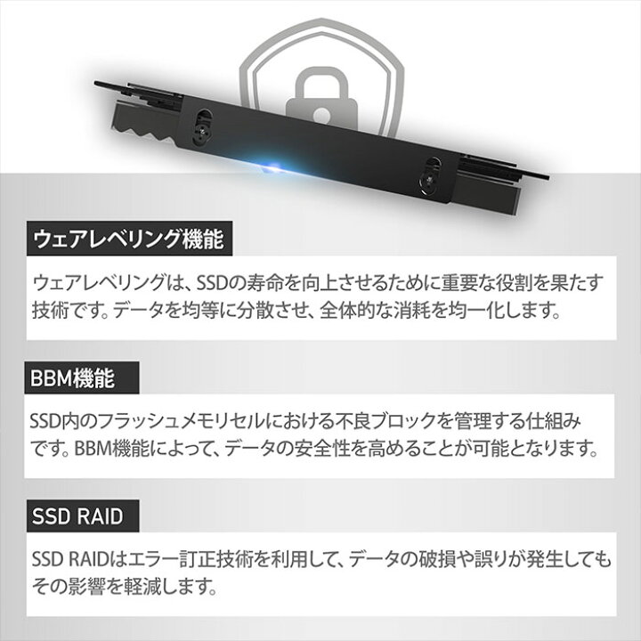 楽天市場】Monster Storage SSD 4TB ヒートシンク搭載 高耐久性 NVMe 
