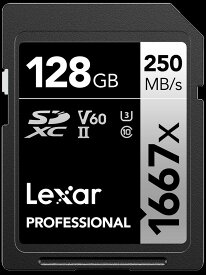 Lexar Professional 1667x SDカード 128GB SDXCカード 128GB UHS-II カード SILVER シリーズ メモリカード 高速転送 4K動画対応 速度V60ビデオスピード プロフェッショナルユーザー 最大で読込250MB/秒 書込120MB/秒 10年限定保証 国内メーカーサポート