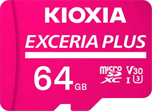 KIOXIA(�L�I�N�V�A) �����Ń����� microSD 64GB EXCERIA PLUS UHS-I U3 V30 Class10 Switch����m�F�� microSDXC �ő�Ǐo100MB/s 4K�Ή� KLMPAE064G