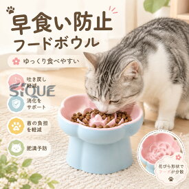 早食い防止 食器 犬 猫 早食い防止 はやぐい防止皿 小型犬 陶器 脚付フードボウル 高さ 15度の傾斜 吐き戻し軽減 肥満予防 首 負担軽減 ペット食器 フードボウル 食事サポート 介護用 安