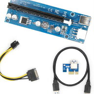 PCI-E 16x 8x 4x 1xパワードライザーアダプターカード、60cm USB 3.0延長ケーブル、ピンPCI-E - SATA電源…