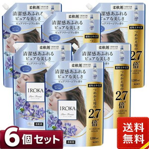 �t���A �t���O�����X IROKA �_��� �l�ߑւ� ������ �s���A�t���[�W�A 1200ml×6�܃Z�b�g