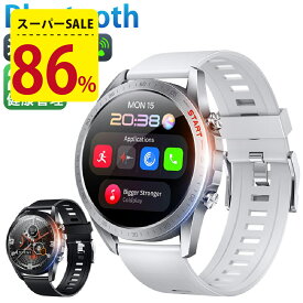 【86%OFF☆更にクーポン利用で2,412円】 楽天1位 スマートウォッチ 通話機能 Bluetooth5.3 24H健康管理 皮膚温変動検知 音楽再生 長時間待機 着信通知 睡眠管理 運動記録 運動モード IP68防水 歩数計 消費カロリー 腕時計 iPhone Android