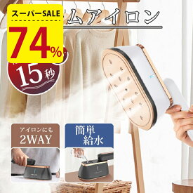 【74%OFF☆更にクーポン利用で4,122円】 楽天1位 スチームアイロン ハンガーにかけたまま アイロン 1台2役 衣類スチーマー シワ伸ばし 15秒立ち上がり 最大18分間連続使用可能 水漏れ防止 コンパクト 抗菌 脱臭 2つ段階スチーム 大容量 軽量 プレゼント 送料無料