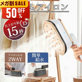 【今なら限定価格3,780円！さらにP5倍！】 楽天1位 スチームアイロン ハンガーにかけたまま アイロン 1台2役 衣類スチーマー シワ伸ばし 15秒立ち上がり 最大18分間連続使用可能 水漏れ防止 コンパクト 抗菌 脱臭 2つ段階スチーム 大容量 軽量 プレゼント 送料無料
