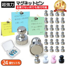 SSだけ【MAX30%クーポン★今お得】 マグネットピン 白 マグネット ピン ピンク 単品 6個 12個 24個 セット 強力 黒 マグネットフック ピン型 フック 超強力 ネオジム かわいい 磁石 カラー おしゃれ ピング シルバー スチール 金属製 大容量 使いやすい 徳用 コスパ 可