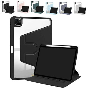 iPad Pro �P�[�X iPad Air 2025/2024���f�� �I�[�g�X���[�v �@�\�t�� 13�C���` �蒠�^ �J�o�[ PU���U�[ �w�ʓ��� �y�����[ 360°��] �X