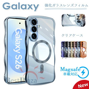 Galaxy S26 Ultra �N���A�P�[�X �����Y�t�B������Magsafe�[�d�Ή� �ϏՌ� Galaxy S25 S26 Ultra �ی�P�[�X ���C�����X�[�d�Ή� ���b�L���H ���˂��� S24 Ultra �����P�[�X �M�����N�V�[ S24 FE �J�o�[ S26 ��