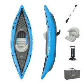 Bestway Hydro-Force Cove Champion X1 インフレータブルカヤック 1人用 1人乗り 空気注入式 インフレータブル カヤック エアカヤック カヤックセット アウトドア 川遊び ベストウェイ 2.75m x 81cm 65115