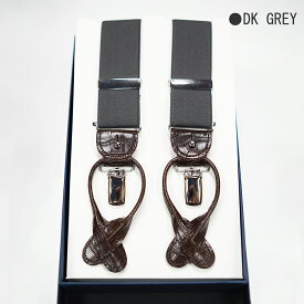 サスペンダー 無地 別注 メンズ アルバートサーストン ALBERT THURSTON suspender 【国内正規品】35ELAST 2in1