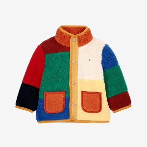 WPbg {{EV[Y xr[ Baby color block sheepskin jacket 70-95cm yKiz Bobo Choses