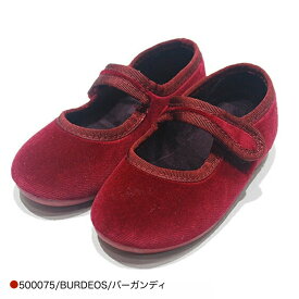 【24AW予約】 シエンタ ベロア Cienta ワンストラップ シューズ キッズ ジュニア 子供 女の子 フラットシューズ 靴 14cm-26cm 500075 500078【国内正規品】