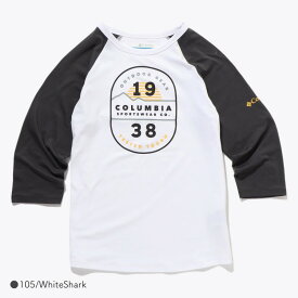 【20%OFFクーポン配布中先着利用順6/1 ワンダフルデー】Tシャツ キッズ コロンビア 半袖 ユニセックス ツキャノンアイルショートスリーブTシャツ Outdoor Elements 3/4 Sleeve Shirt Columbia 【国内正規品】