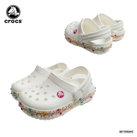 【20%OFFクーポン配布中 先着利用順 6/10スーパーセール】サボ キッズ サンダル クロックス CROCS クロッグ ガールズ トドラー【国内正規品】ビーズ 13-17.5cm