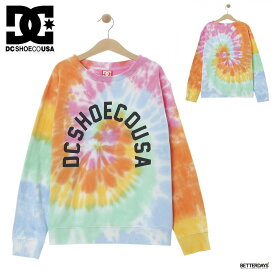 【1000円OFFクーポン配布中 4月お買い物マラソン】スウェット キッズ トレーナー DCシューズ DC SHOES 21 KD FL BASIC TIEDYE CREW 長袖 クルーネック タイダイ