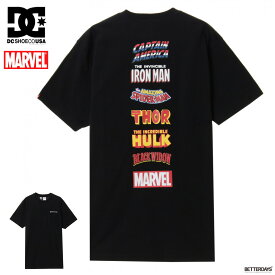 【1000円OFFクーポン配布中 4月お買い物マラソン】Tシャツ メンズ レディース 半袖 DCシューズ マーベル MARVEL BACK TITLE SS