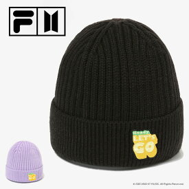 ニットキャップ ビーニー レディース メンズ BTS ビーティーエス ニット帽 フィラ FILA×BTSコラボコレクション- BTS×FILA Let's Be Dynamite Beanie 秋冬 CAP 【国内正規品】