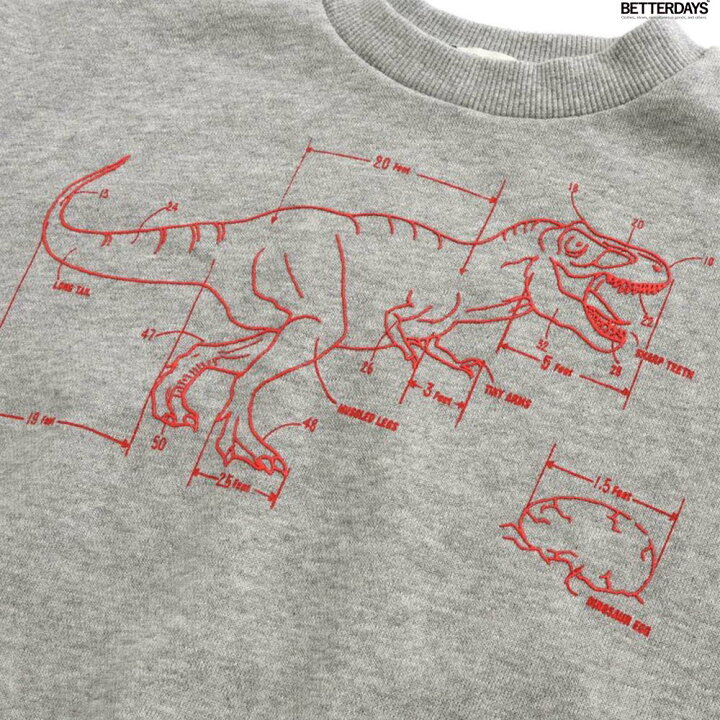 楽天市場】トレーナー キッズ ベビー スウェット 恐竜 DINO BLUE PRINT 