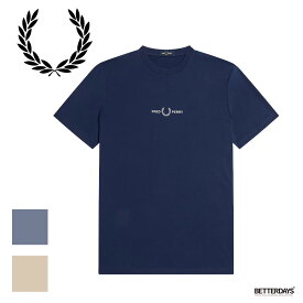 Tシャツ メンズ レディース ユニセックス フレッドペリー 半袖 カットソー Embroidered T-Shirt 【国内正規品】 FRED PERRY