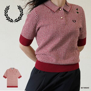 �t���b�h�y���[ �j�b�g �|���V���c ���f�B�[�X �G�C�~�[���C���n�E�X ���� FRED PERRY Amy Winehouse Gingham Knitted Polo Shirt�y�������K�i�zSK9104
