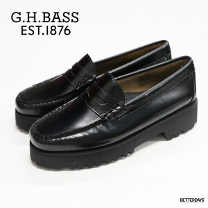 yő1000~OFFN[|zz11}\z[t@[ fB[X W[GC`oX BLACK RUBBER SOLE HIGH SHINE LEATHER G.H.BASS yKizBA41810 1ȓɃr[Ď