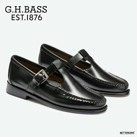 メリージェーン ローファー レディース ジーエイチバス Tストラップ BLACK Mary Jane Weejuns G.H.BASS 【国内正規品】BAX2W957