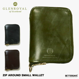 財布 メンズ 二つ折り 本革 グレンロイヤル ジップアラウンドスモールウォレット ZIP AROUND SMALL WALLET GLENROYAL 【国内正規品】