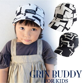 【1000円OFFクーポン配布中 4月お買い物マラソン】キャップ キッズ モノトーン グリンバディ UVカット GRIN BUDDY KIDS JET 消臭 抗菌 サイズ調整 帽 紫外線 子供 52-54cm 男の子 女の子 子供